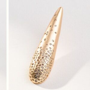 Anthropologie Pave Triangle Drop Earrings Gold NWT